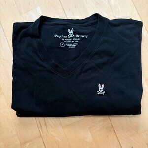 Psycho Bunny Shirt Mens Size 9 XXXL Black Pima Cotton Logo Graphic Tee Crewneck